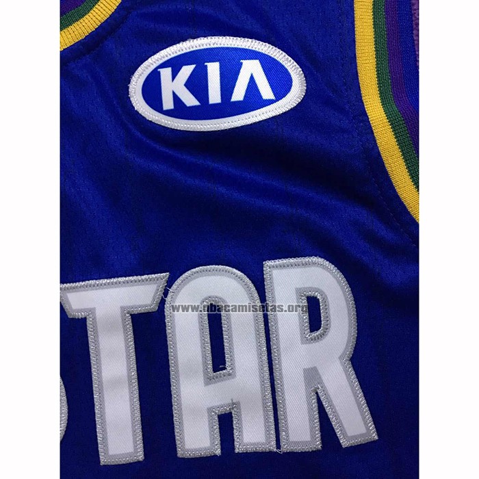 Camiseta All Star 2020 Los Angeles Lakers Lebron James NO 2 Azul